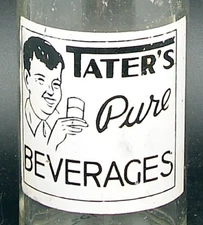 Tater's Beverages; Tater Beverage Co; Fitchburg, MA; 2-color ACL soda pop bottle