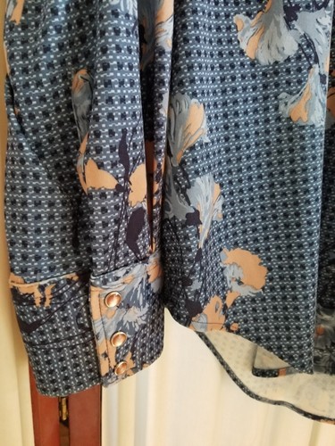 Vintage Disco Western Rockabilly Pearl Snap Button Up Short Men Floral - Picture 4 of 7