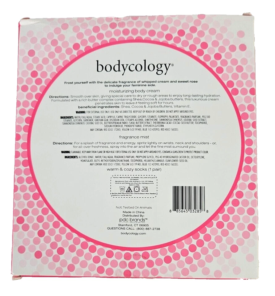 Bodycology 礼品套装模糊保暖袜身体乳霜身体喷雾全新带盒礼品套装 — 第 2/3 张图片