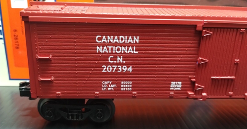 Lionel 6-26178 O Gauge Canadian National Wood-Sided Refrigerator Car#207394 "LN" - Picture 3 of 17