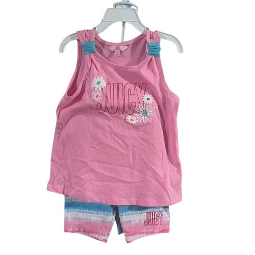 NWT Juicy pink baby girl 3 piece knit short outfit Size 5T - Bild 1 von 5