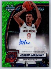 2024-25 Bowman U Chrome Ashton Hardaway #93 Green Shimmer Prospect Auto