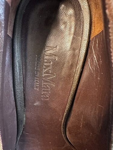 Max Mara Womens Shoes pumps 40 suede leather 4” stiletto heels ladies platform - Picture 3 of 11