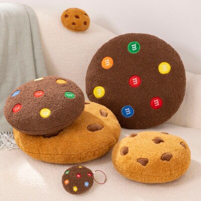 Plush Bag Pudding Pillow Stuffed Mini Toy Cookie Puff Bean Cushion S3 Plush Bag Pudding Pillow Stuffed Mini Toy Cookie Puff Bean Cushion S3