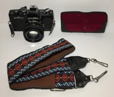 Minolta SRT MC 35mm SLR Film Camera w/ MC Rokkor-X 50mm Lens & Strap Works