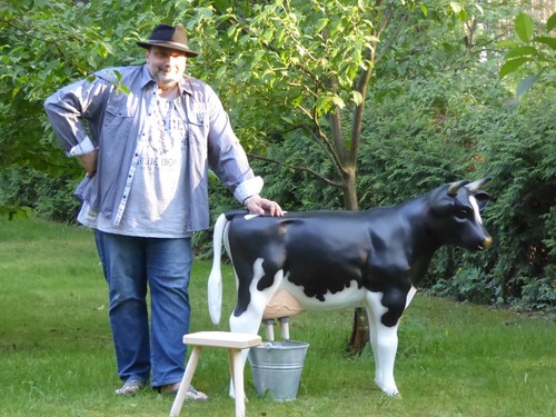 Melkkuh nicht lebensgroß Kuh Cow Kindermelkkuh / 12 Liter Tank Tier Skulptur - Bild 1 von 20