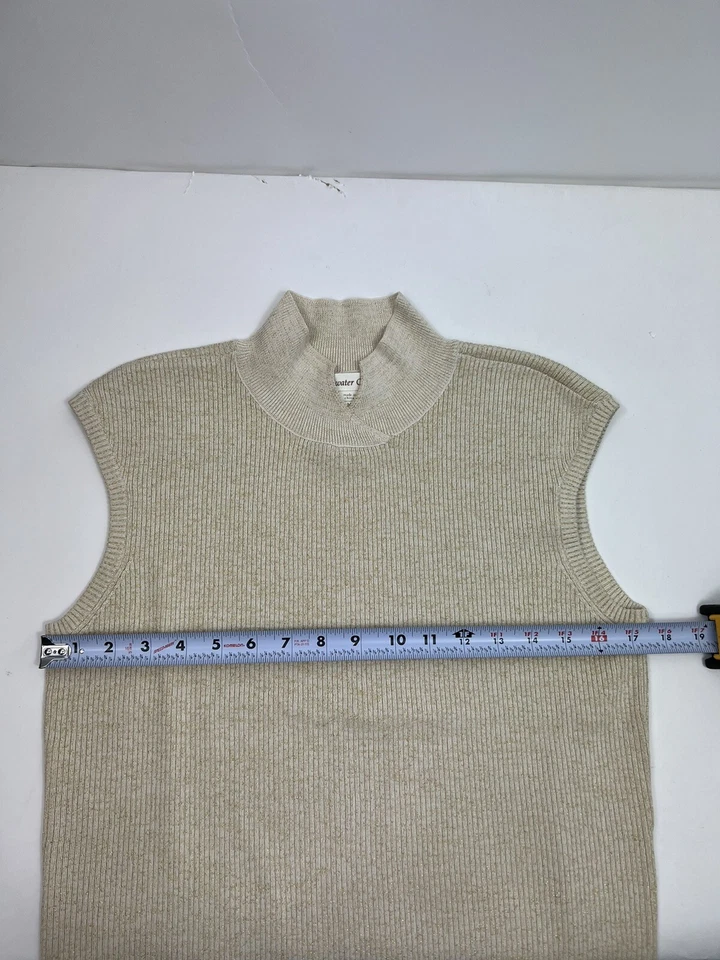 Top Coldwater Creek para mujer talla M (10-12) dorado brillante cuello manga gorra Foto 4 de 4