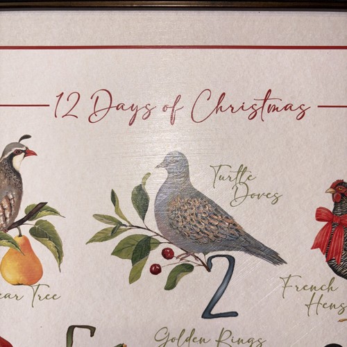 12 Days of Christmas Framed Wall Art Print *NEW* 16.3 X 21.3 Inches. - Picture 3 of 5