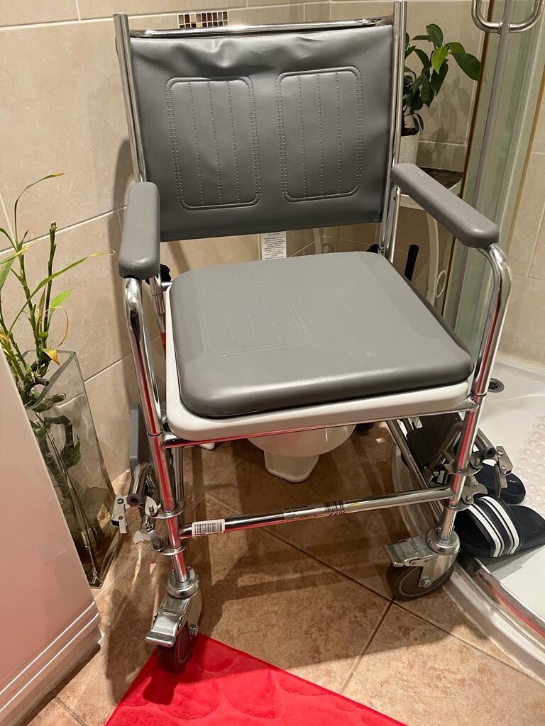 NRS Healthcare M66119 Wheeled Commode Shower Chair eBay