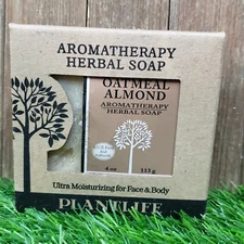 Plantlife-100% Essential Oil Soap - OATMEAL ALMOND - 113g/4 oz