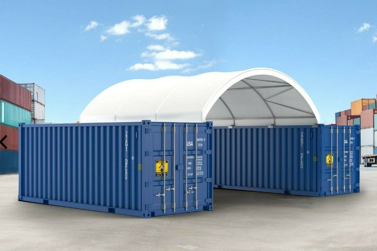 Covermore 20'x20' 15 oz. PVC Conex Container Shipping Fa Discount is also underway Now free shipping Cargo
