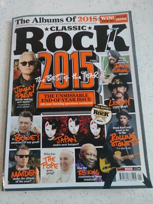 Classic Rock 2016 Jan Jimmy Page/Lemmy/Iron Maiden/BB King/Foo Fighters/Motley