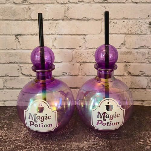 2025 Target Bullseye Set di 2 Bottiglie Pozione Magica Viola Bicchieri Sipper NUOVO