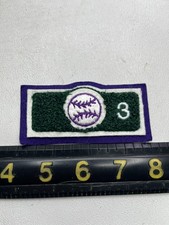 Purple Green BASEBALL SOFTBALL 3 Year Varsity Chenille Letter Jacket Patch M035