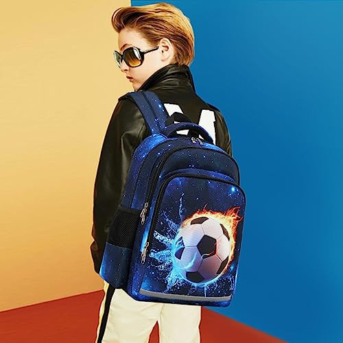Kids Backpack for School Boys Girls Preschool Kindergarten Elementary Soccer - Picture 4 of 8