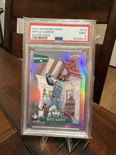2022 PANINI DIAMOND KINGS DOWNTOWN #D18 BRYCE HARPER PSA 9