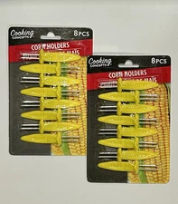 Cooking Concepts Pack Of 16 Corn on the Cob Holders Skewers Prongs