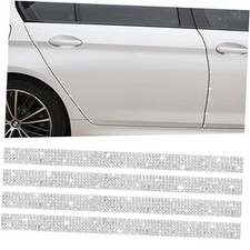 Bling Car Door Guard Crash Bumper Crystal Anti-Scratch Strip Sticker white