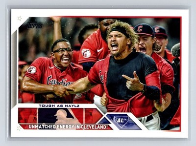 2023 Topps #310 Eli Morgan Josh Naylor Richie Palacios Zach Plesac Franmil Reyes