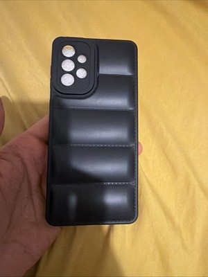 Samsung A73 Back Cover Black Shock Proof Bubble Phone Case
