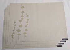 Juego de 4 manteles individuales florales abstractos Chilewich, decoración Martha Stewart excelente estado