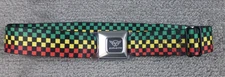 Official GM Corvette Seatbelt Belt Buckle Down Red Green Yellow Checkered Racing