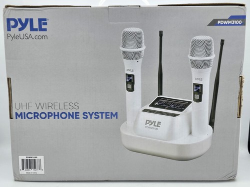 Pyle Wireless Microphones - UHF 2x100 Channel Receiver, Karaoke Microphone, Hi-F - Picture 3 of 12
