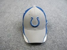 Indianapolis Colts Hat Cap Fitted Mens S/M Blue Gray NFL Football Reebok