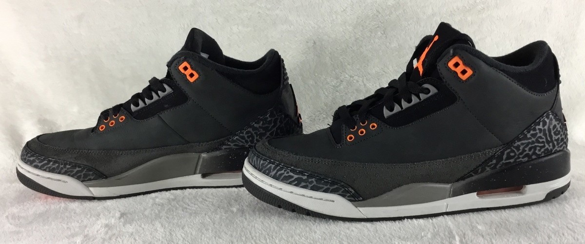 ★ NIKE. AIR JORDAN.3 RETRO TEX.MEN/8.5 ★ Nike Air Jordan 3 Retro Sneakers Mens 8.5 Fear Pack Grey