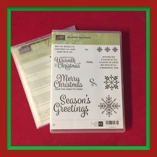 Stampin' Up SNOWFLAKE SENTIMENTS Stamps SWIRLY SNOWFLAKES Dies 4863