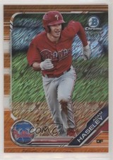 2019 Bowman Chrome Prospects Orange Shimmer Refractor 25/25 Adam Haseley i5q