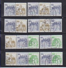 Berlin W 67-74: Burgen und Schl&ouml;sser Zusammendrucke 1980, gestempelt, ungefaltet