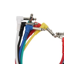 6Pcs Color Shielded Guitar Patch Cables For Electric Bass Effects Noise