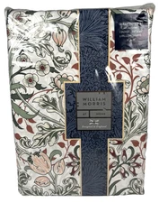 William Morris QUEEN Duvet Cover Set Hyacinth Floral Clay Pink Cotton Botanical