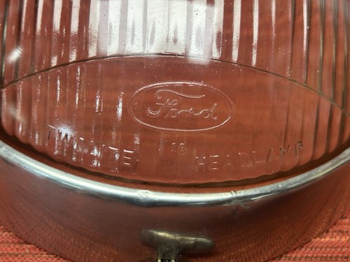 Nice  pair 1936 Ford  headlight bezels, lens hot rat rod lowrider, flathead - Picture 3 of 22