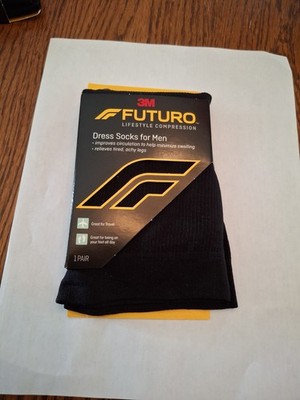 3M Futuro Lifestyle Compression Dress Sock For Men ''Firm'' - Black - Size Large