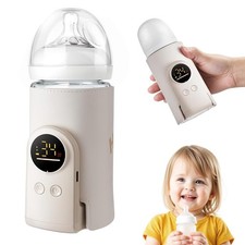 18W Portable Baby Bottle Warmer for Travel - Fast, Waterless Milk Heater for Bre