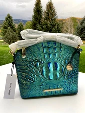 New Brahmin Mini Duxbury Crossbody in Peacock Melbourne Leather NWT