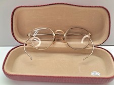 Vintage Bausch and Lomb B L 1/10 12k Gold Filled Dot  Diamond Frame Glasses