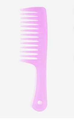 Wide Tooth Detangling Comb for Curly Natural Hair | Pink & Lavender | Wet Dry Us