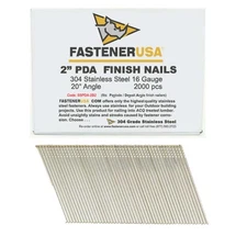 2" ANGLE FINISH NAILS 16GA 304SS 2,000ct | SSPDA-2B2