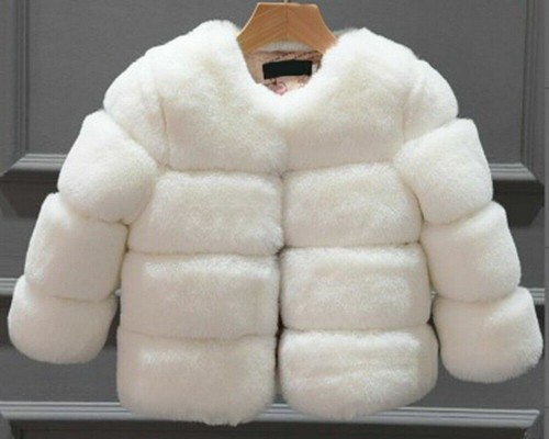 NEW Kids Faux Fur Baby Thick Parka Girl Warm Coat Jacket Coat Outerwear Children - Picture 16 of 28