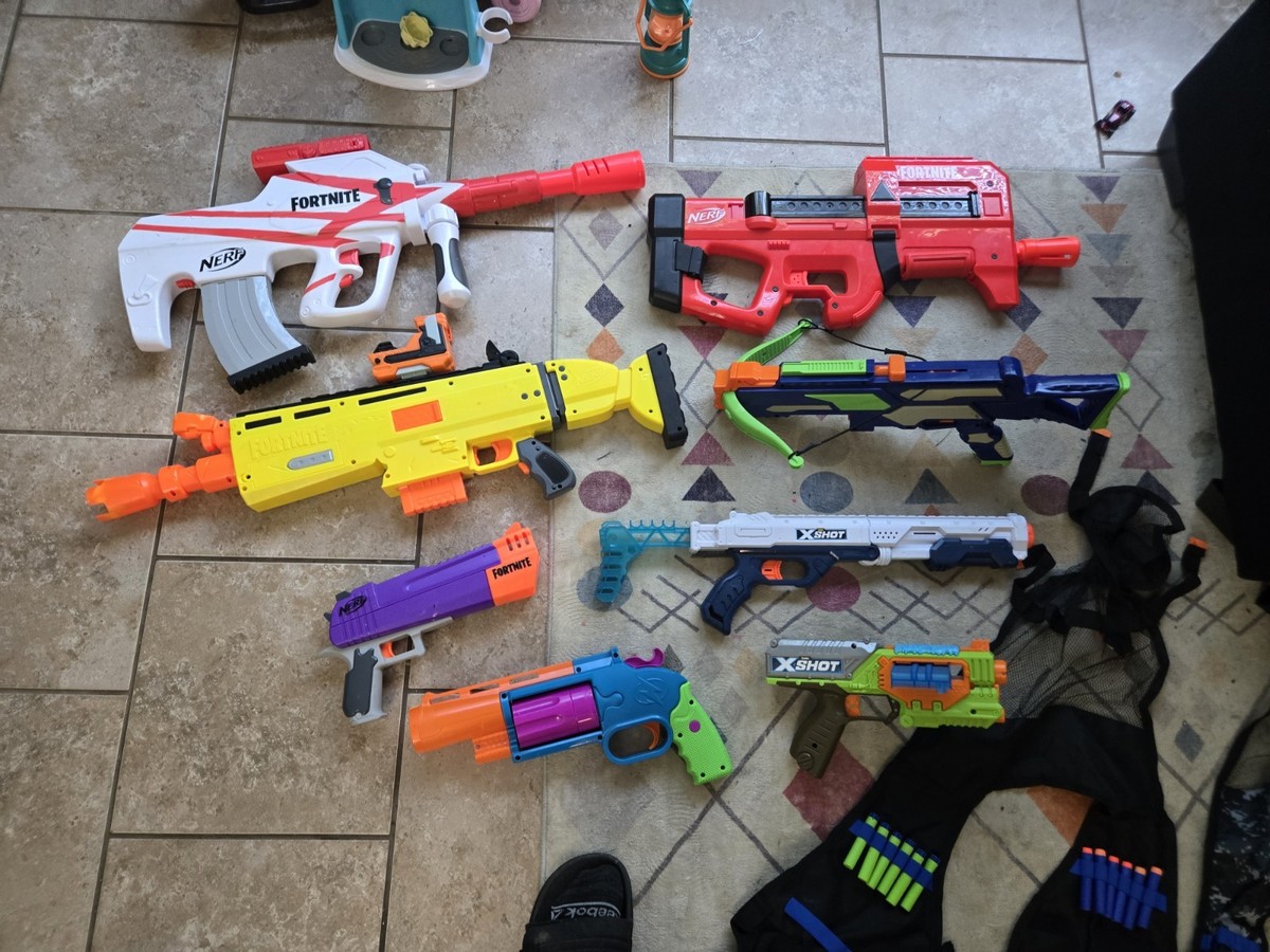 Nerf トイガンセットまとめ売り NERF ナーフ トイガン3種まとめ売り タマ30個強セット｜Yahoo