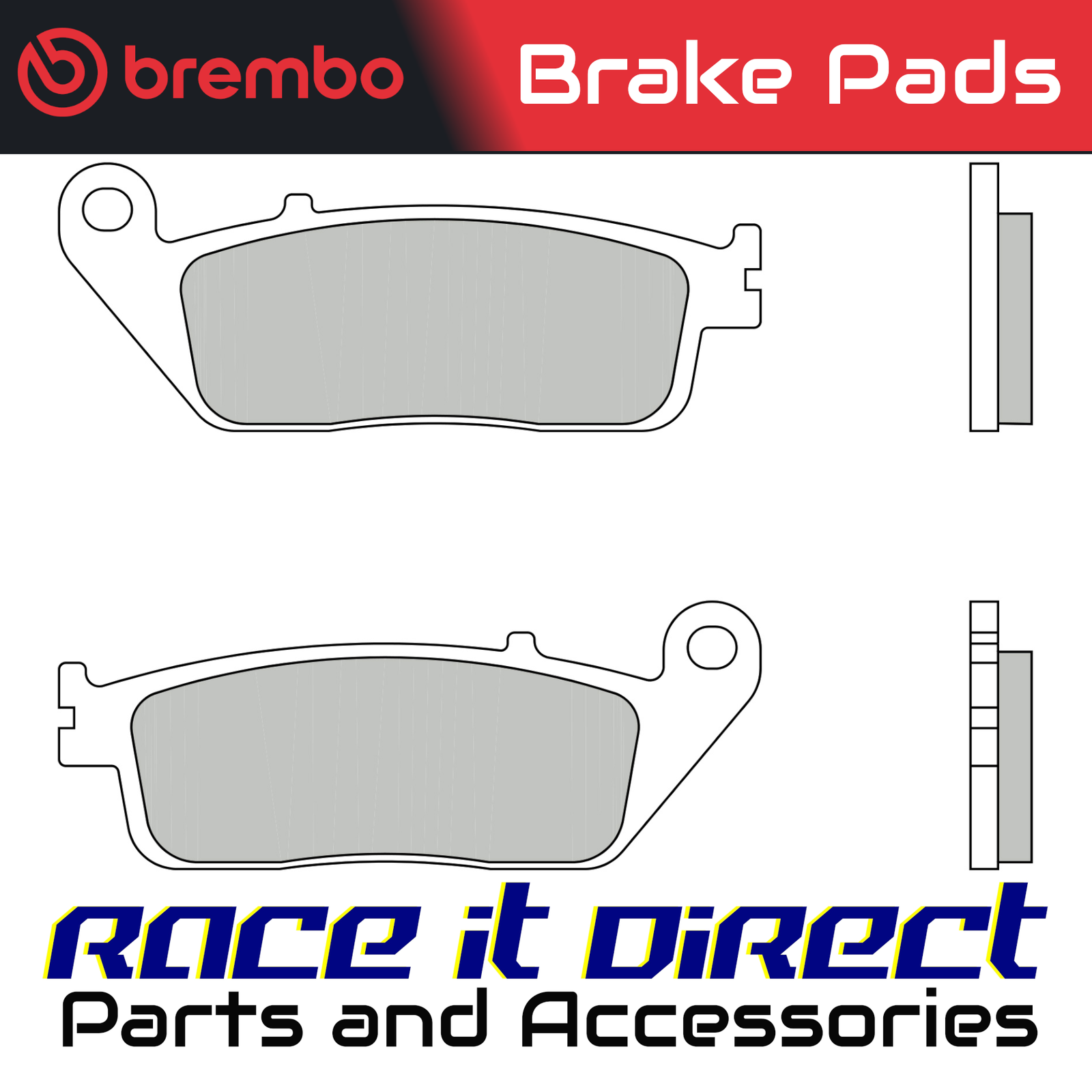 Brake Pads for HONDA FJS 600 SILVERWING 2001-2005 Rear Sinter Scoot Brembo