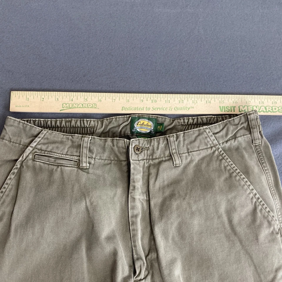 Брюки мужские Cabela's 36x32 (подходит 34x29) оливково-зеленые прямые штанины рабочая одежда для улицы - Изображение 4 из 4