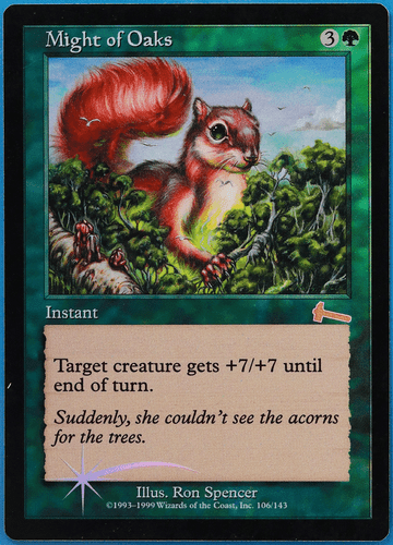 Might of Oaks FOIL Urza's Legacy NM Green Rare MAGIC CARD (ID# 507993) ABUGames - Picture 1 of 2