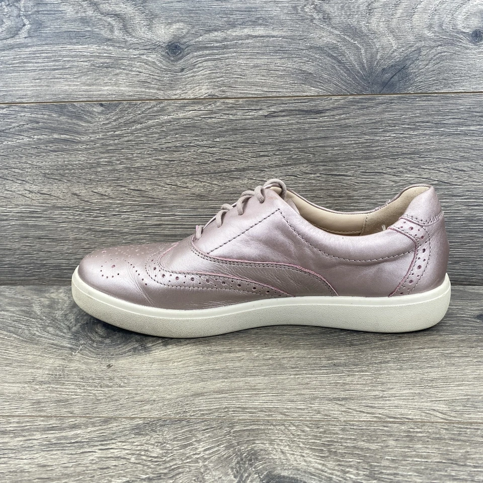 Lo último Piper Zapatos Mujer Talla 7.5 Rosa Rosa Cuero Oxford Informal Comodidad 38.5 Foto 2 de 4