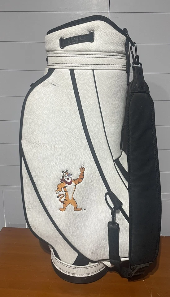 Carro de golf vintage White Keebler 2002 Pro Am 6 vías Staff bolsa Tony Tiger Elve Foto 2 de 4