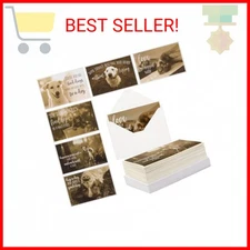 BEST PAPER GREETINGS Thank You Cards with Envelopes - 4 x 6 in, Pack of 36 - Dog