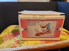 Vintage Ruby Chip And Dip Set #0519 Indiana Glass.